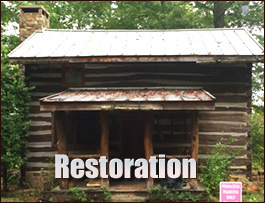Historic Log Cabin Restoration  Walnut Grove, Alabama